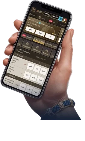 Smartphone con la sezione scommesse Realz
