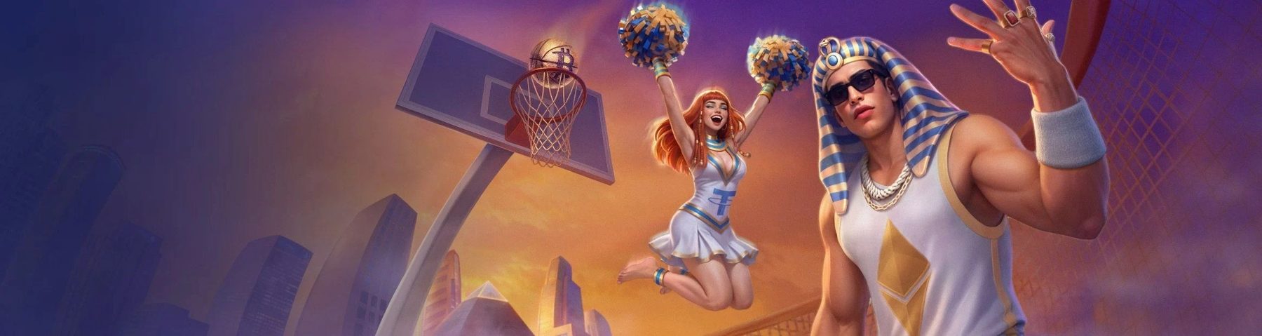 Personaggi Realz sul campo da basket